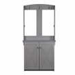 Saint Birch Hawksbury Farmhouse Wood Hall Tree & Cabinet in Gray