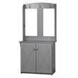 Saint Birch Hawksbury Farmhouse Wood Hall Tree & Cabinet in Gray