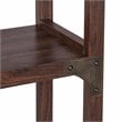 Saint Birch Logan 4-Shelf X-Cross Modern Wood Bookcase in Walnut