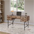 Saint Birch Oxford 5-Drawer Transitional Wood Writing Desk in Rustic Oak