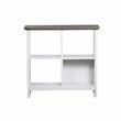 Saint Birch Olivia 4-Shelf Modern Wood Bookcase in Gray Oak/White