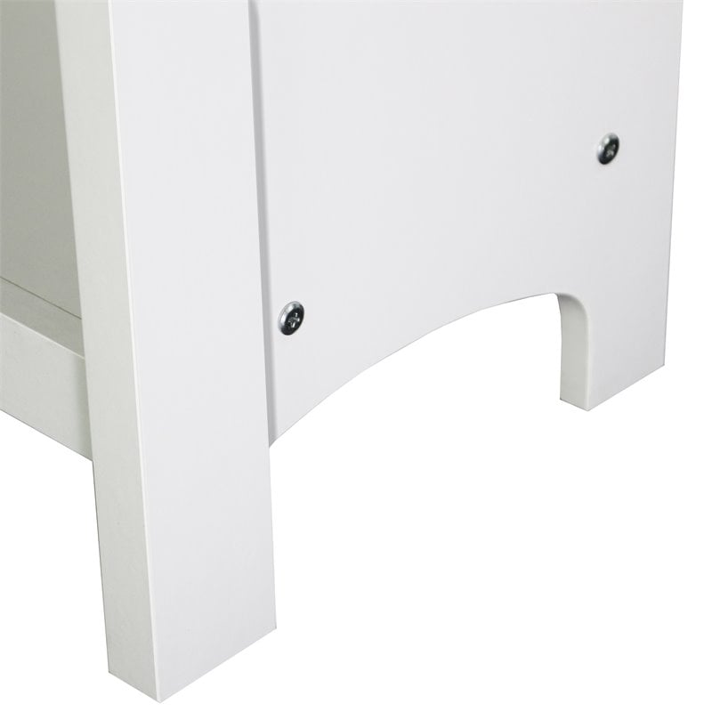 Saint Birch Olivia 4-Shelf Modern Wood Bookcase in Gray Oak/White