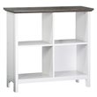 Saint Birch Olivia 4-Shelf Modern Wood Bookcase in Gray Oak/White