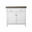 Saint Birch Olivia Modern Wood Storage Cabinet in Gray Oak/White