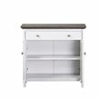 Saint Birch Olivia Modern Wood Storage Cabinet in Gray Oak/White