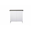Saint Birch Olivia Modern Wood Storage Cabinet in Gray Oak/White