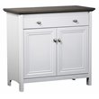 Saint Birch Olivia Modern Wood Storage Cabinet in Gray Oak/White