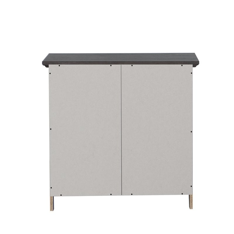 Saint Birch Olivia Modern Wood File Cabinet in Gray Oak/White