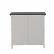Saint Birch Olivia Modern Wood File Cabinet in Gray Oak/White