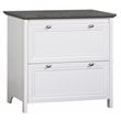 Saint Birch Olivia Modern Wood File Cabinet in Gray Oak/White
