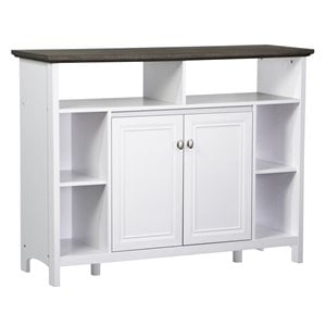 Saint Birch Olivia Modern Wood Console Table in Gray Oak/White