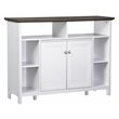 Saint Birch Olivia Modern Wood Console Table in Gray Oak/White