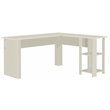 Saint Birch Hanzila L-Shaped Transitional Wood Executive Desk in Antique White
