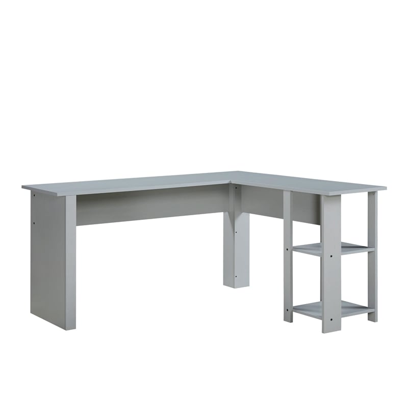 Saint Birch Hanzila L-Shaped Modern Wood Executive Desk in Cape Code Gray