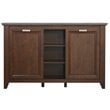 Saint Birch Kenneth 3-Door Modern Wood Credenza File Cabinet in Cherry/Gray Oak