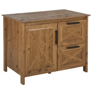 saint birch austin 2-drawer modern wood file cabinet in rustic brown