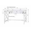 Saint Birch Alaska Contemporary Wood 47 inches Wrinting Desk in White
