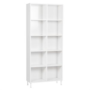 saint birch alaska wood 10 cube bookcase in white