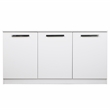 Saint Birch Alaska Wood 3 Door Credenza File Cabinet in White