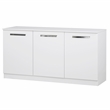 Saint Birch Alaska Wood 3 Door Credenza File Cabinet in White
