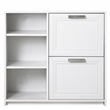 Saint Birch Alaska  Wood 2 Drawer File Cabinet With 3 Shelf in White