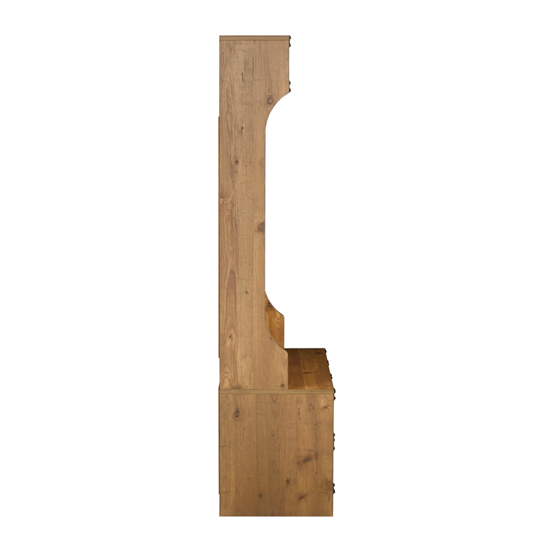 Saint Birch Austin Contemporary Wood Hall Tree And Shoe Bench in Old Pine