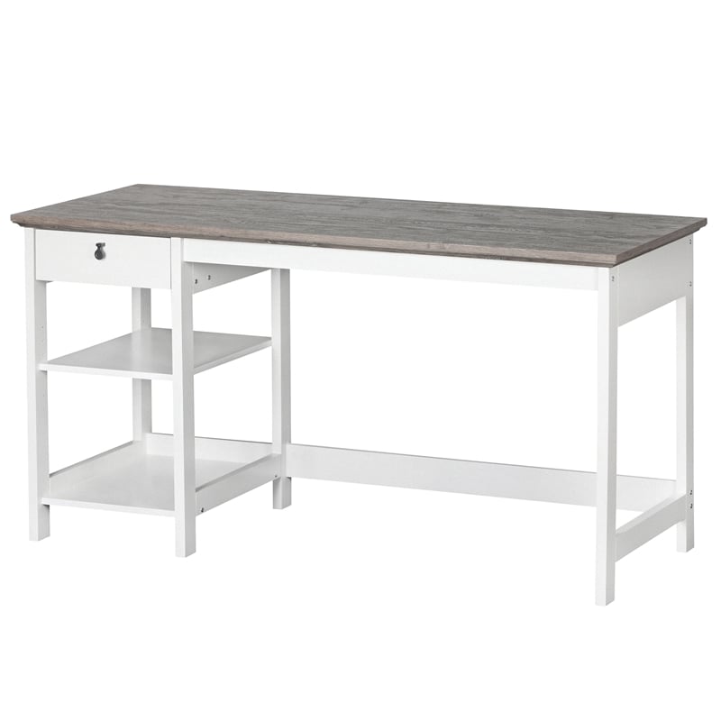Saint Birch Finley Contemporary 59 Inches Wood Writing Desk in Walnut