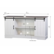Saint Birch Finley 56 Inch Wood TV Stand With 2 Barn Doors in Gray Oak and White