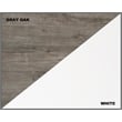 Saint Birch Finley 56 Inch Wood TV Stand With 2 Barn Doors in Gray Oak and White