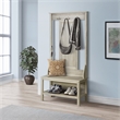 Saint Birch Finley Contemporary Wood Hall Tree And Shoe Bench in Gray