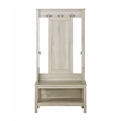 Saint Birch Finley Contemporary Wood Hall Tree And Shoe Bench in Gray