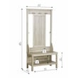 Saint Birch Finley Contemporary Wood Hall Tree And Shoe Bench in Gray