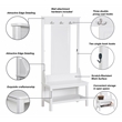 Saint Birch Finley Wood Hall Tree And Shoe Bench in White