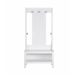 Saint Birch Finley Wood Hall Tree And Shoe Bench in White