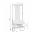 Saint Birch Finley Wood Hall Tree And Shoe Bench in White
