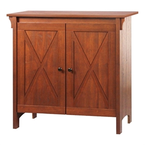 Saint Birch Hawksbury Wood 2 Door Storage Cabinet in Cherry