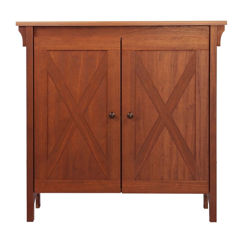 Saint Birch Hawksbury Wood 2 Door Storage Cabinet in Cherry