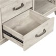 Saint Birch Honduras Wood Coffee Table With 2 Drawers in Washed Gray