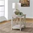 Saint Birch Honduras Contemporary Wood End Table in Washed Gray