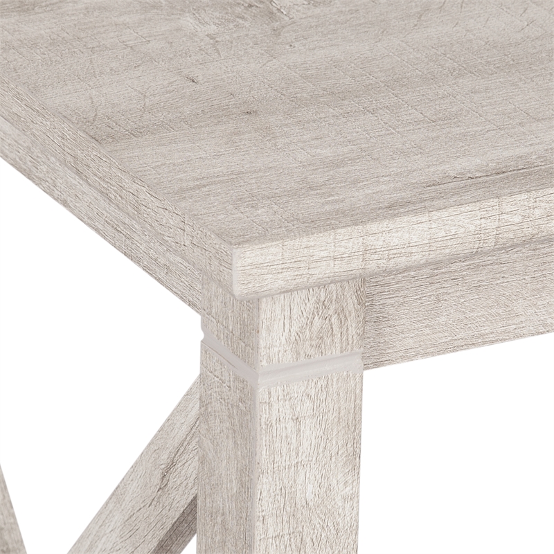 Saint Birch Honduras Contemporary Wood End Table in Washed Gray