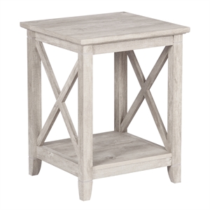 saint birch honduras contemporary wood end table in washed gray