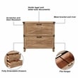 Saint Birch Oxford Wood Lateral File Drawer in Oak