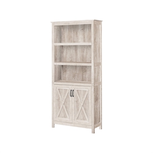 Saint Birch Megan Wood 2 Door Bookcase Washed Gray