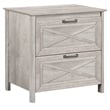 Saint Birch Megan Wood 2 drawer Lateral Filing Cabinet in Washed Gray