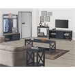 Sanit Birch Hawksbury Transitional Black Hall Tree & Shoe Bench