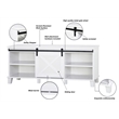 Saint Birch Austin Farmhouse White TV Stand