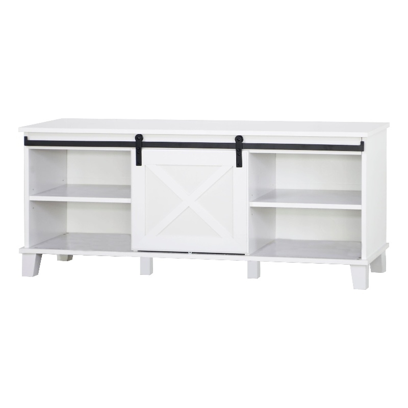Saint Birch Austin Farmhouse White TV Stand