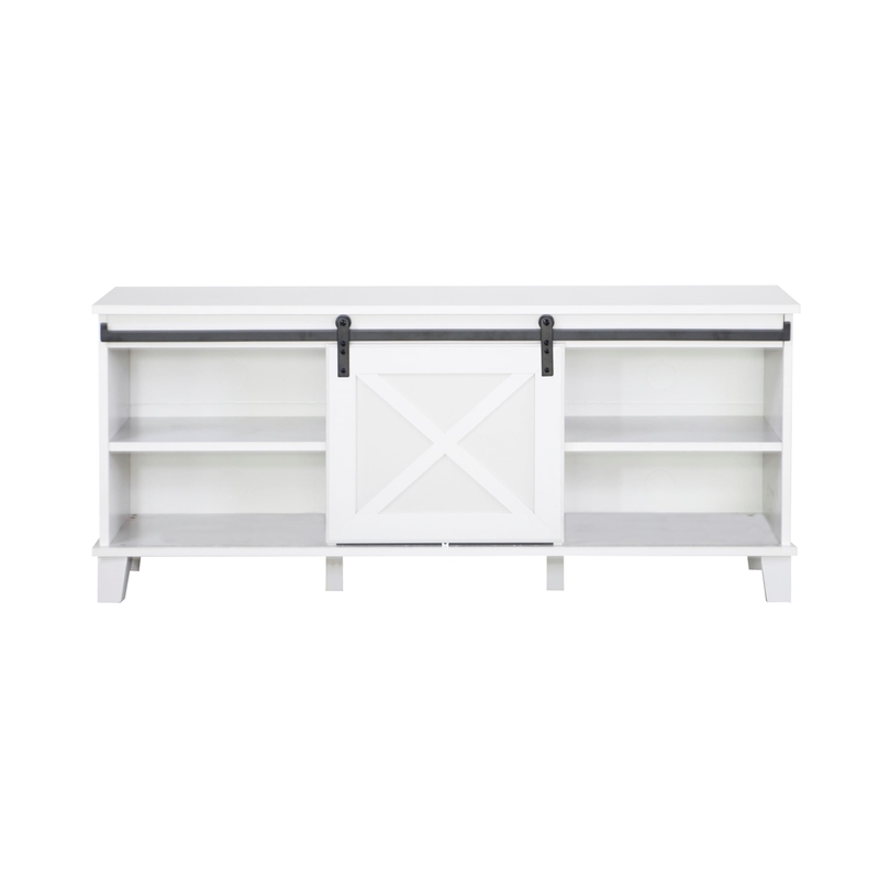 Saint Birch Austin Farmhouse White TV Stand