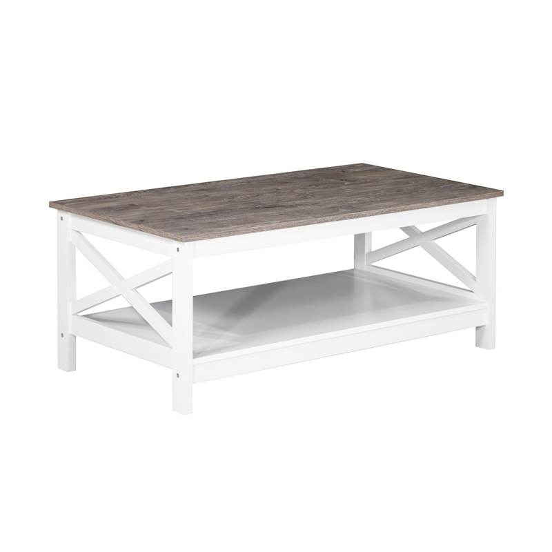 Saint Birch Lambert Modern Farmhouse White Coffee Table