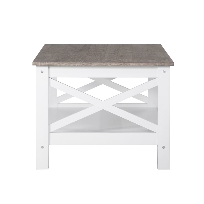 Saint Birch Lambert Modern Farmhouse White Coffee Table